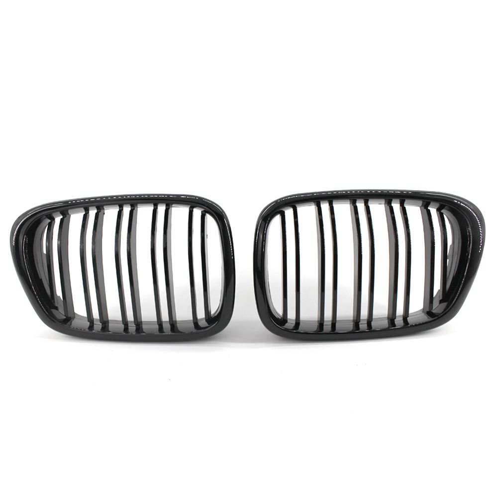 

Dual Slat Kidney Grill Gloss Black for BMW E39 525 528 530 535 540 M5 99-03, 501 Original