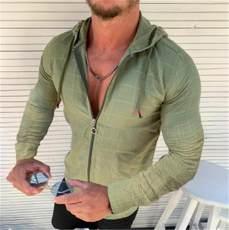 Men's slim long sleeve shirt