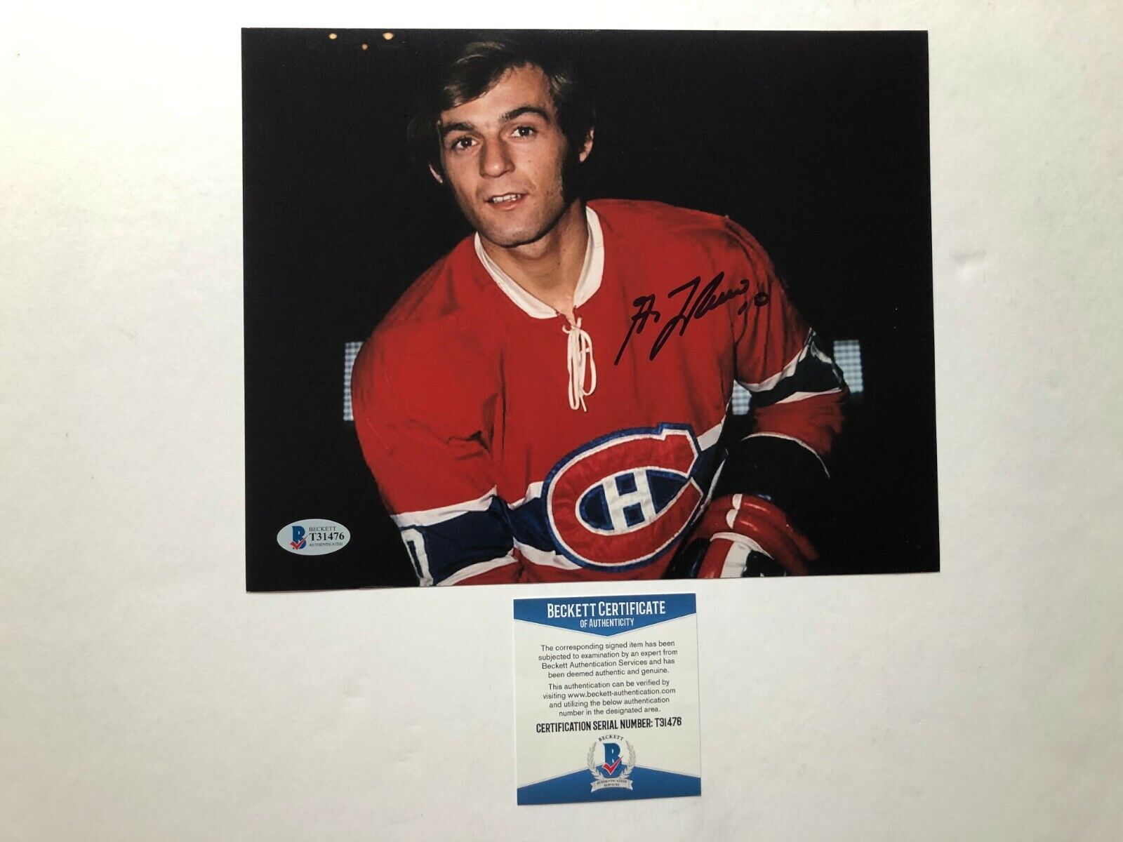 Guy Lafleur Rare! signed autographed hockey legend 8x10 Photo Poster painting Beckett BAS coa