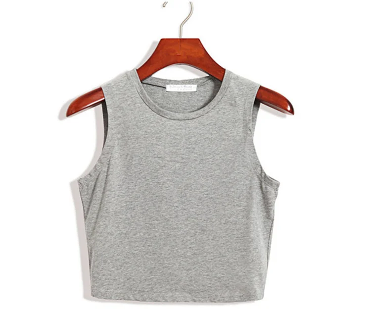 Fitness Skinny Crop Top New Women Tight Bustier Crop Top Skinny T-Shirt Belly Casual Dance Tops Vest Tank Tops