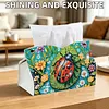 Garden Ladybug Floral DIY Diamond Painting PU Tissue Holder Box