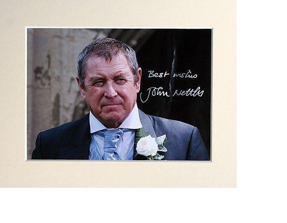 JOHN NETTLES BERGERAC MIDSOMER MURDERS 10X8 MOUNTED SIGNED AUTOGRAPH Photo Poster painting PRINT