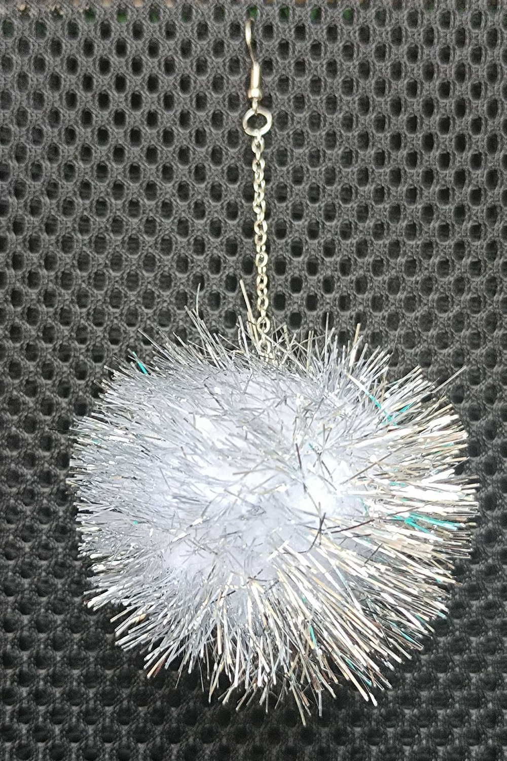 Festival Flash Plush Ball Flowers Earrings