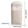 [US Local Warehouse] Space Saving Hanging Garment Bag w/ Self Compression Zipper Storage Bag(Beige L)
