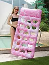 Inflatable Pool Float Lounger with Headrest PVC Air Mattress for Lake Beach