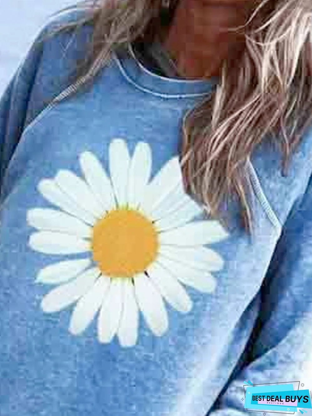 Women Casual Floral Crew Neck Hoodies & Sweatshirt
