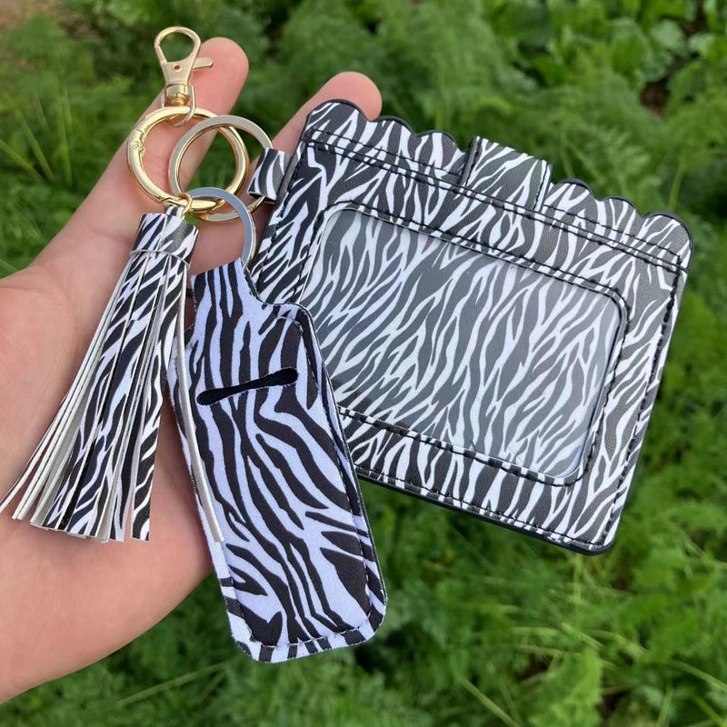 Women’s Geometric Pu Leather Open Card Holders