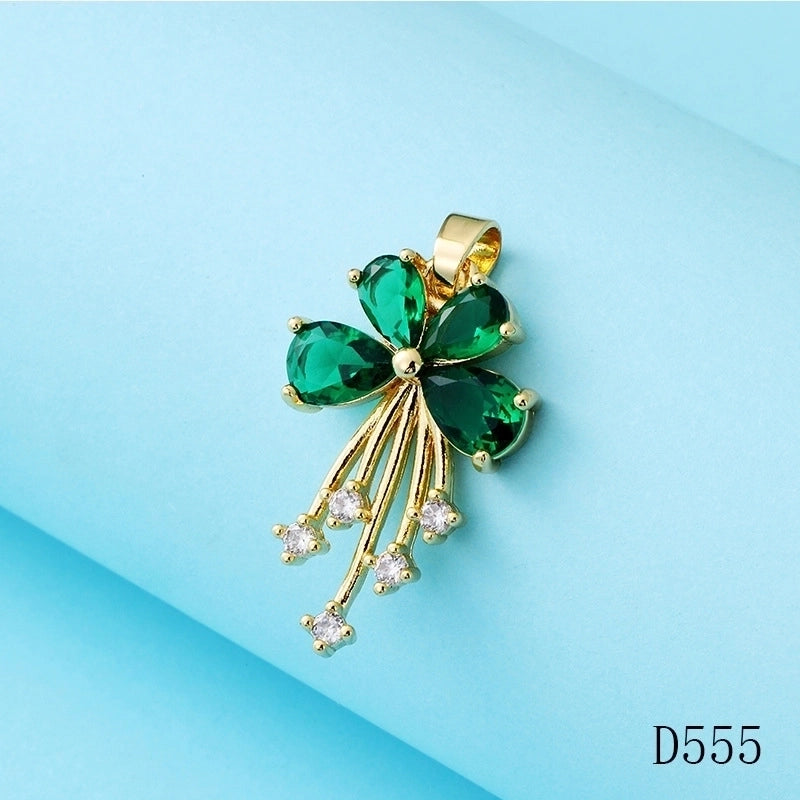 1 Piece Copper Fruit Bow Knot Pendant