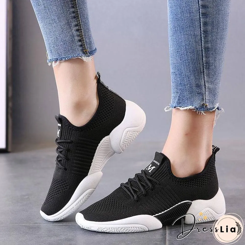 Womens Fashion Casual Shoes Lightweight Platform Ladies Breathable Sneakers Tenis Feminino