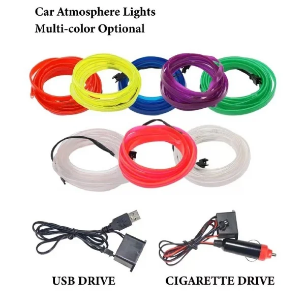 Car Atmosphere Light Atmosphere Cold Light Car Accessories Modification Free Wiring Light Belt