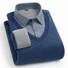 Men's Thickened Plush Two-Piece Warm Shirt