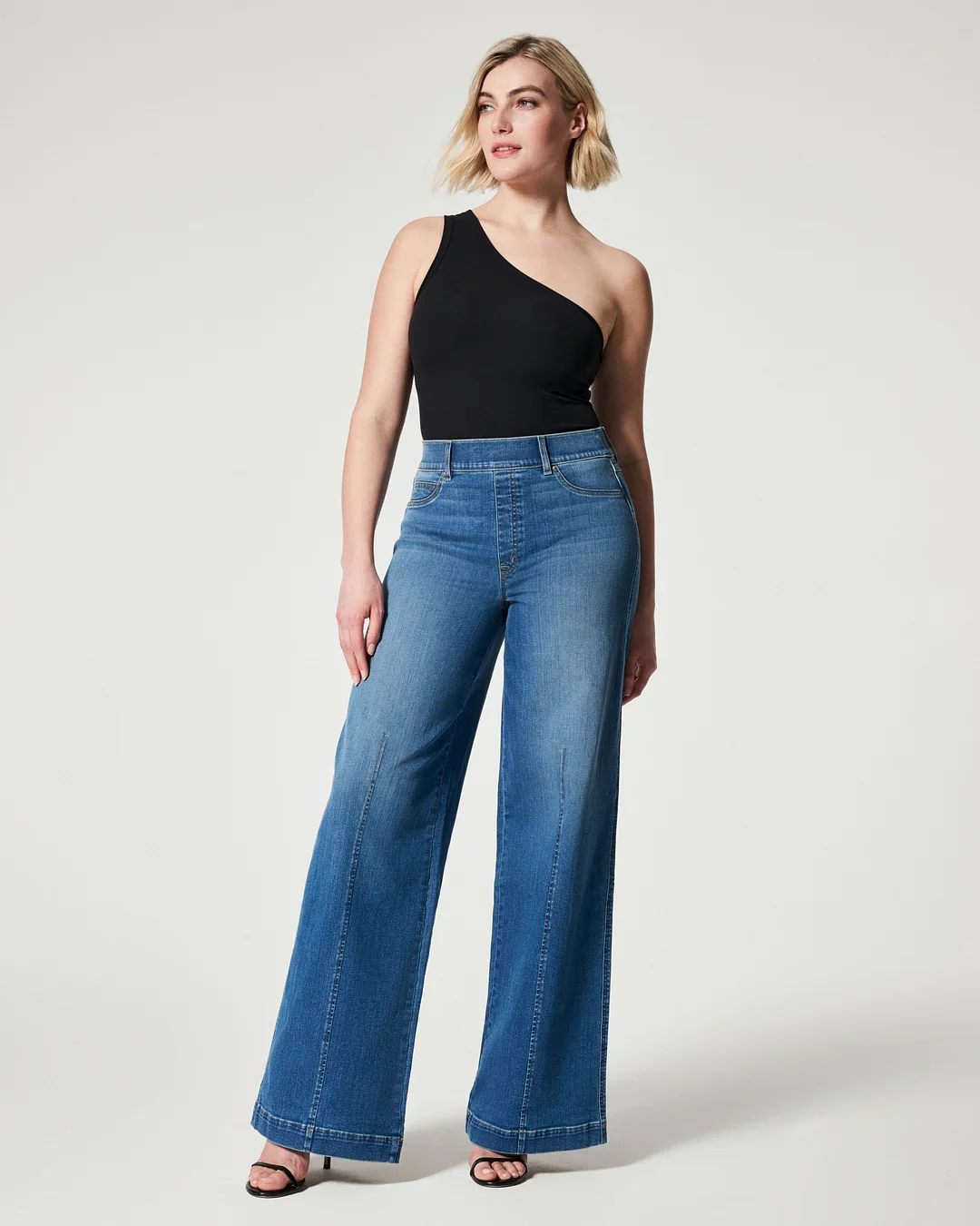 Suit Yourself Ribbed One Shoulder Bodysuit