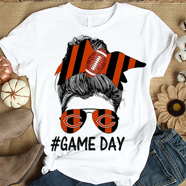 Chicago Bears Women's White Relaxed T-Shirt