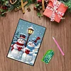 2 Stück 50-seitiges A5 Schneemann Santa Claus Diamond Painting Notizbuch für Erwachsene Geschenk