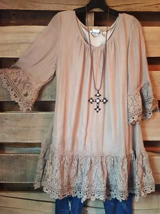 Women Half Sleeve V-neck Solid Color Dress