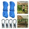 Rope with Roller Tensioner Paracord Adjusters w/Locking Buckle Tie-Down Tool