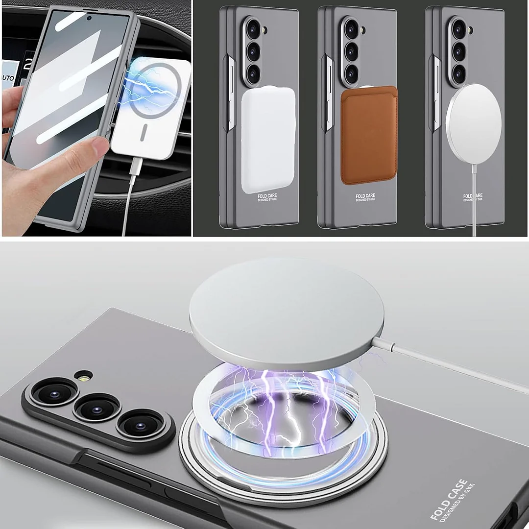 Compatible with Samsung ZFold7/6 mobile phone case 5/4 external 360 rotating bracket magnetic wireless charging ultra-thin protective cover