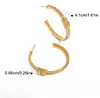 Stylish Rhinestone Twists Golden Ring Earrings