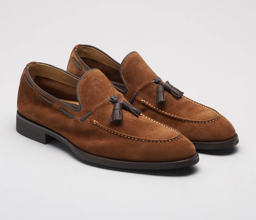 The Malpensa Cacao Men's Loafers w/ Tassels