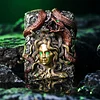 Medusa luminous heavy armor windproof kerosene lighter is a personalized gift for friends