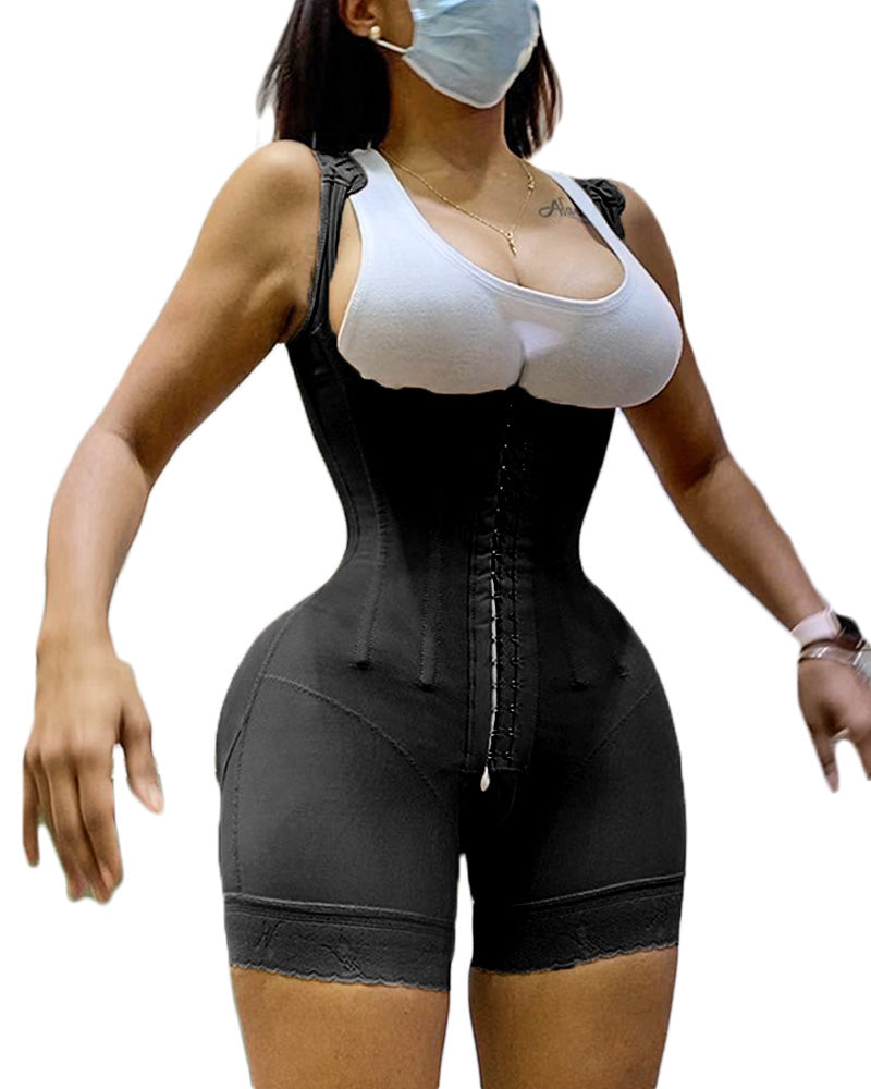 Women's Shapewear HOOK AND EYE CLOSURE Tummy Control  Adjustable Crotch  Open Bust Bodysuit