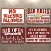 4pcs - Warning  - Vintage Metal Signs(12*16Inch) 