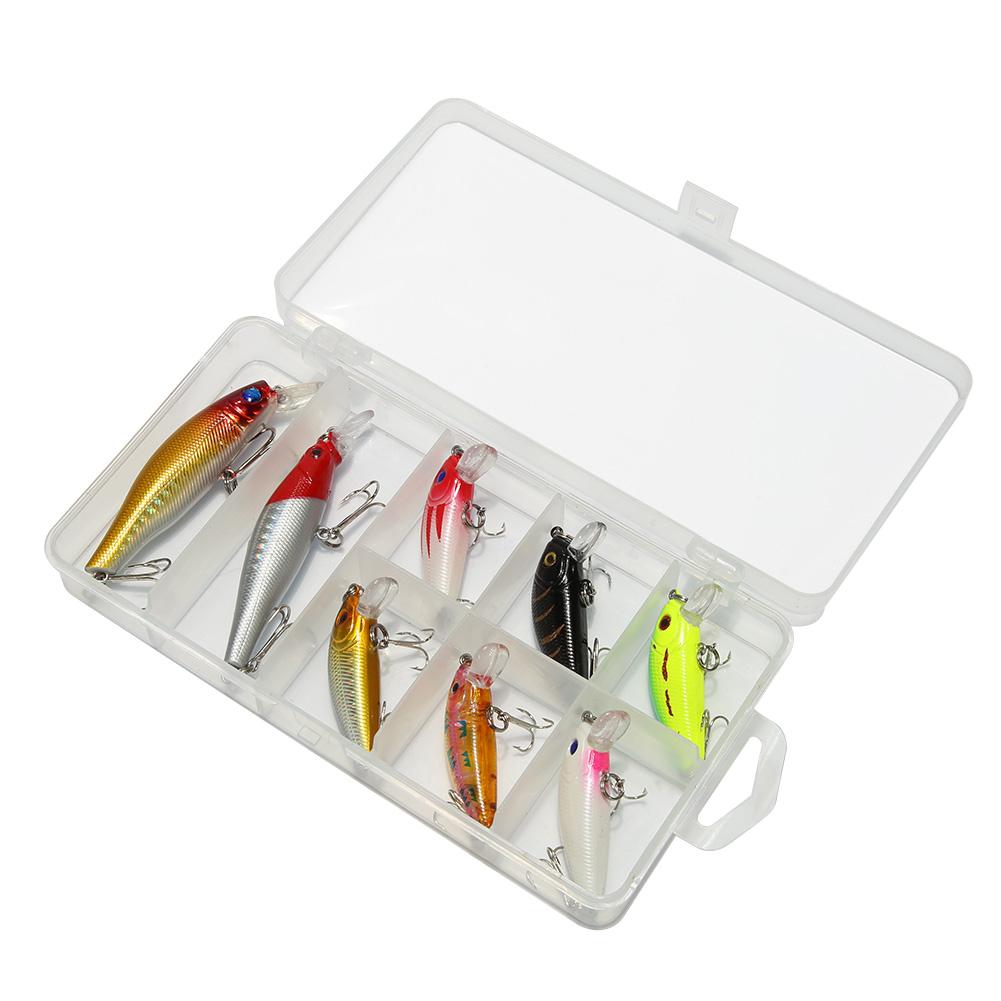 

8pcs Minnow Fishing Lures 11cm Artificial Hard Bait Wobblers Crankbait Carp, 501 Original