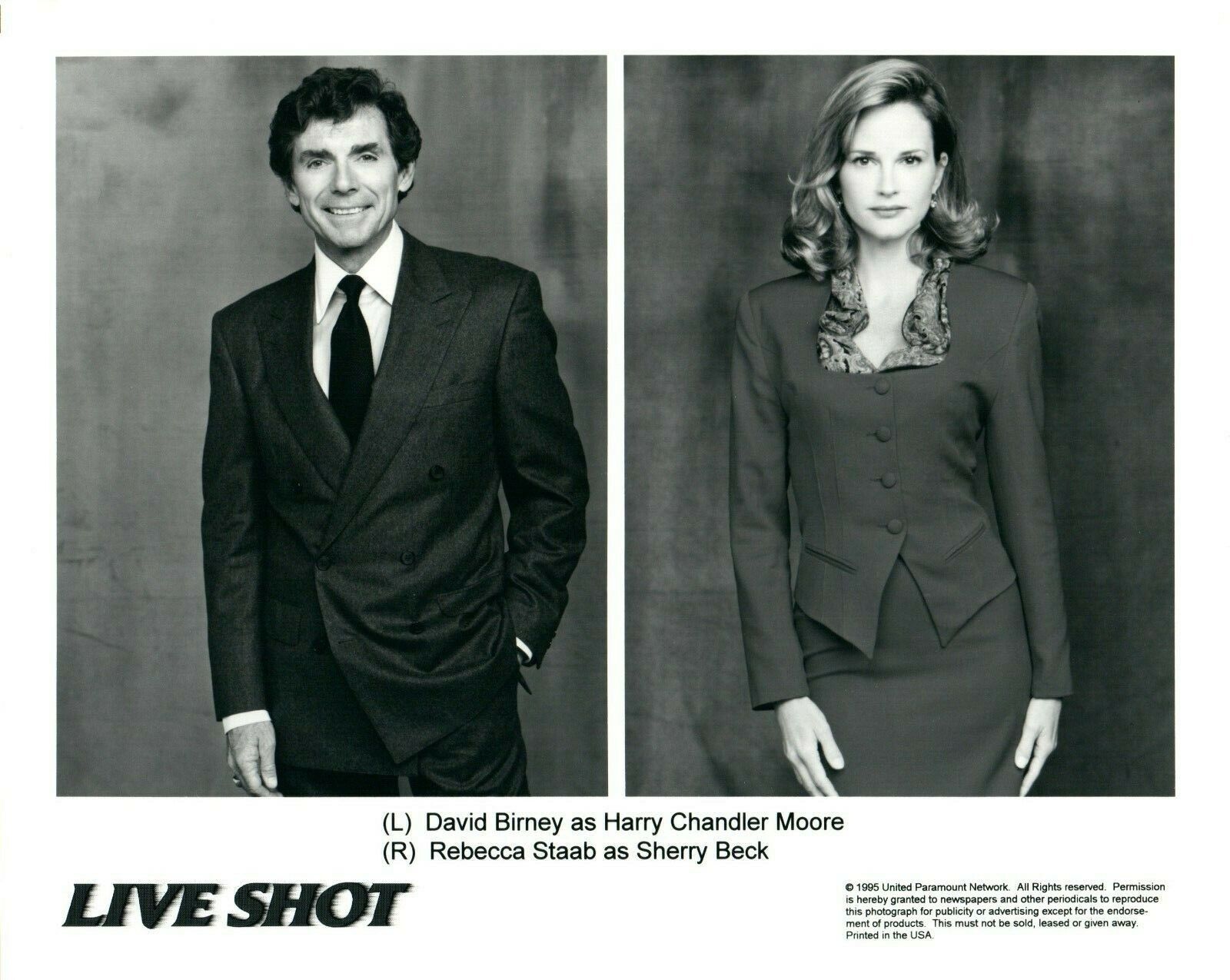 DAVID BIRNEY REBECCA STAAB TV Series LIVE SHOT 8x10 Promo Press News Photo Poster painting 1995