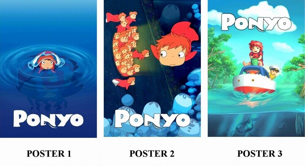 PONYO - ANIME - 3 Photo Poster painting POSTERS - QUALITY INSERTS PERFECT FOR FRAMING