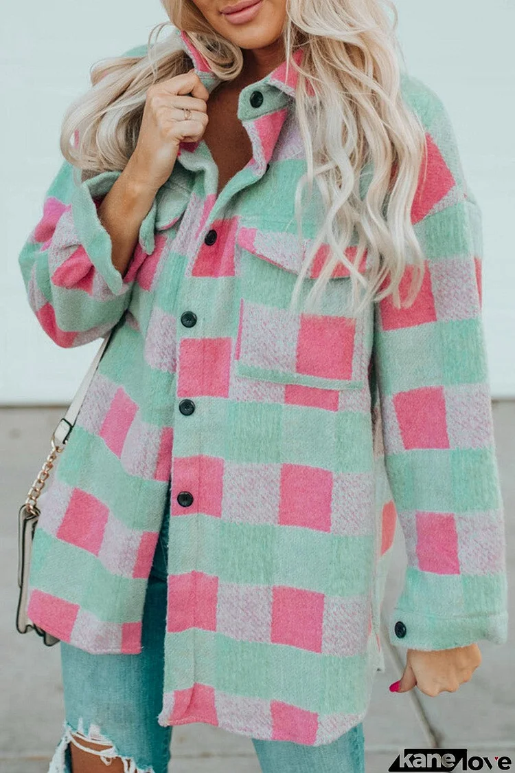 Plaid Pattern Oversized Shacket