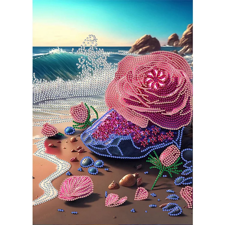 Partial Special-Shaped Diamond Painting - Dream Seaside Scenery 30*40CM