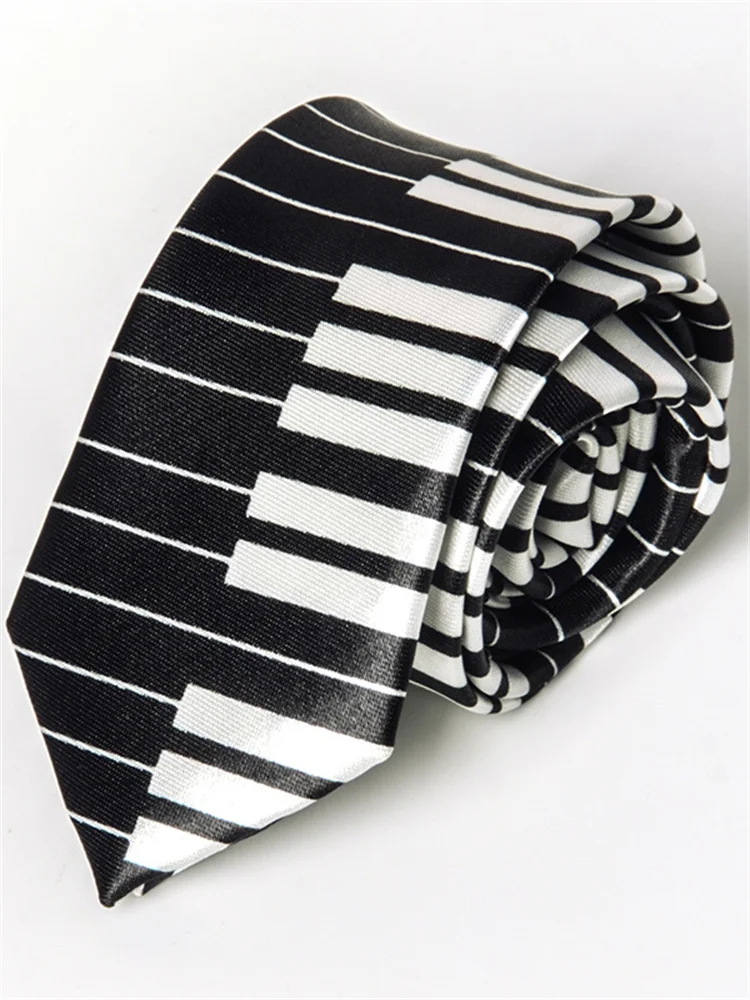 Music Lover Piano Keys Graphic Satin Tie