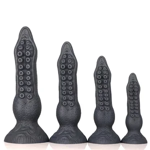 7.08-11.81inches 4 Sizes Silicone Tentacle Octopus Dildo Anal Plug