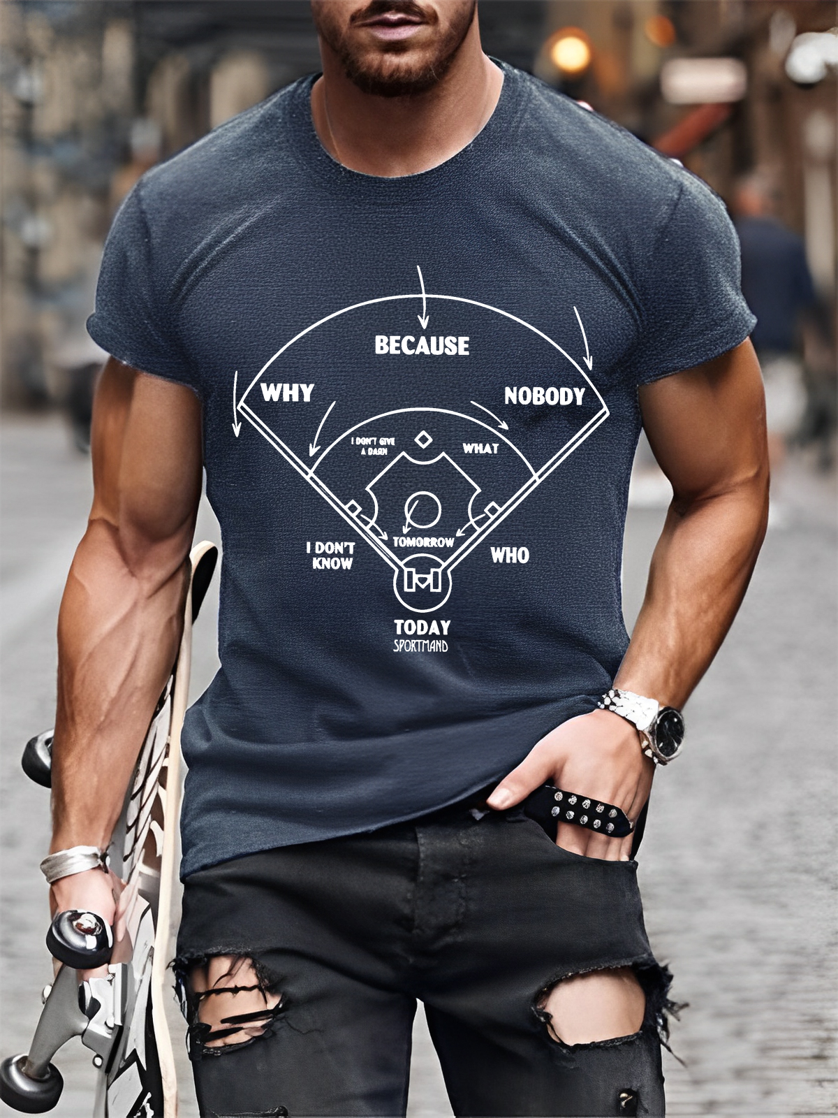 Men's Baseball Classic Comedy Routine Who's on First Classic T-Shirt