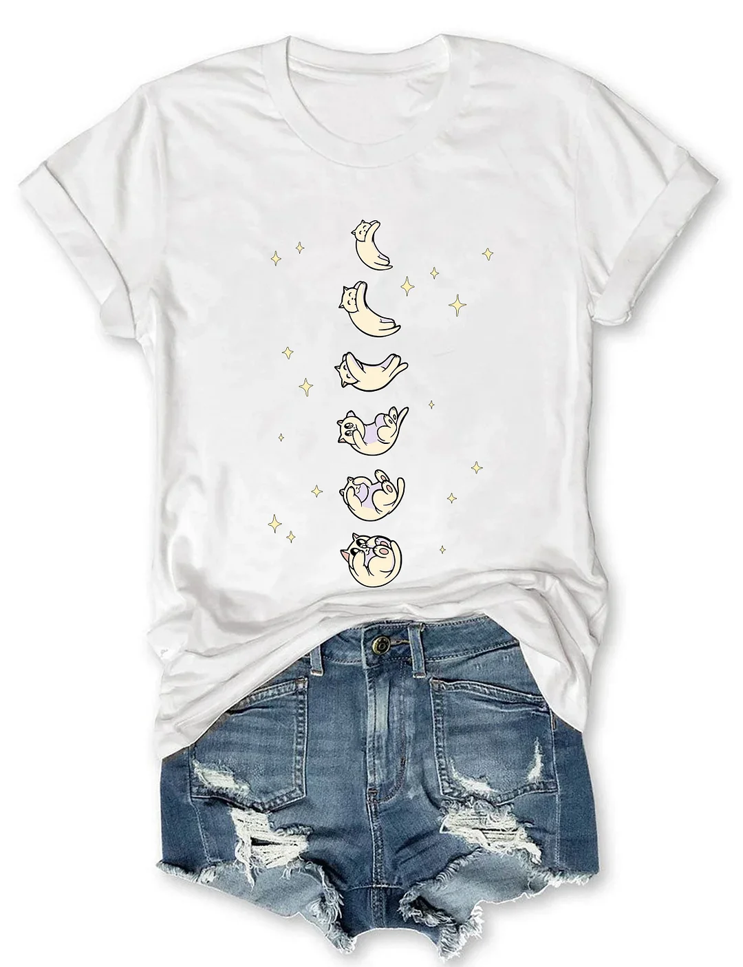 Cat Moon Phase T-shirt