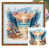(Multi-Style) Love Shell Beach-11CT Stamped Cross Stitch 40*40cm/45*45cm tapestrymarket