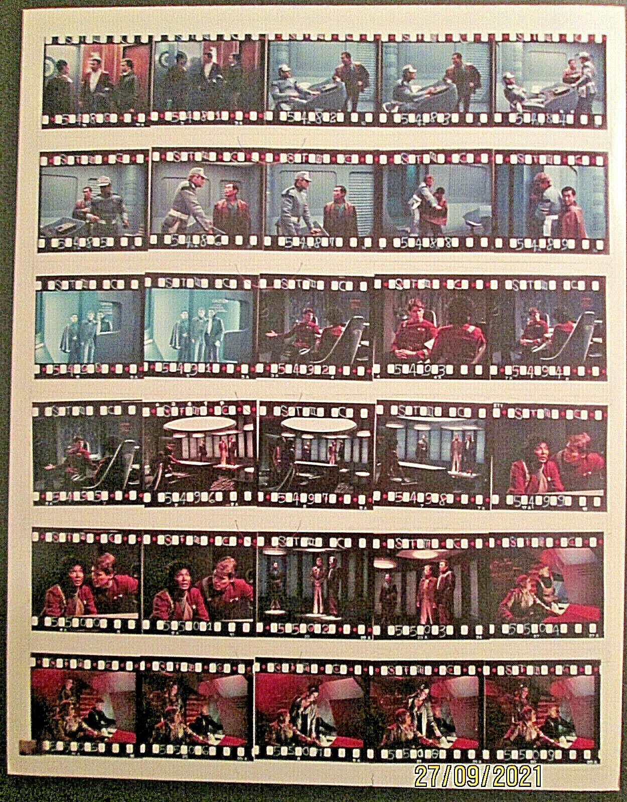 STAR TREK III : (THE SEARCH FOR SPOCK) ORIG,1984 COLOR CONTACT SHEET Photo Poster painting *