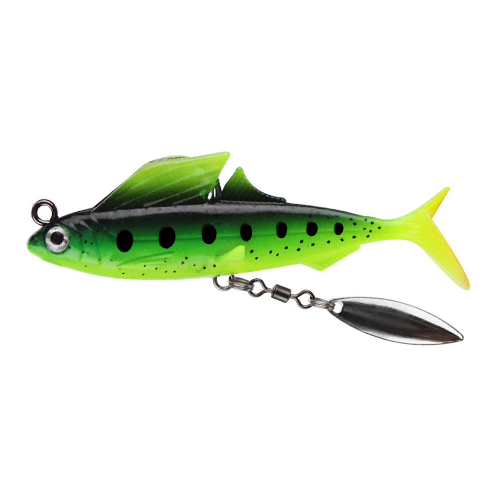 

3D Eyes Soft Lure Jig Head Artificial Bait with Sequin Carp Fishing Tackle, Blue, 501 Original