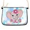DIY Art Diamond Painting Animal Handbag Makeup Bag For Women Girls(With Chains)