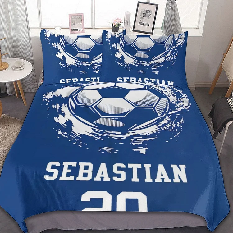 Personalized  Soccer Bedding Set for Bed Room Sets | BedKid05[personalized name blankets][custom name blankets]