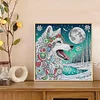 Wolf - speziell geformte Diamantmalerei - 30*30cm