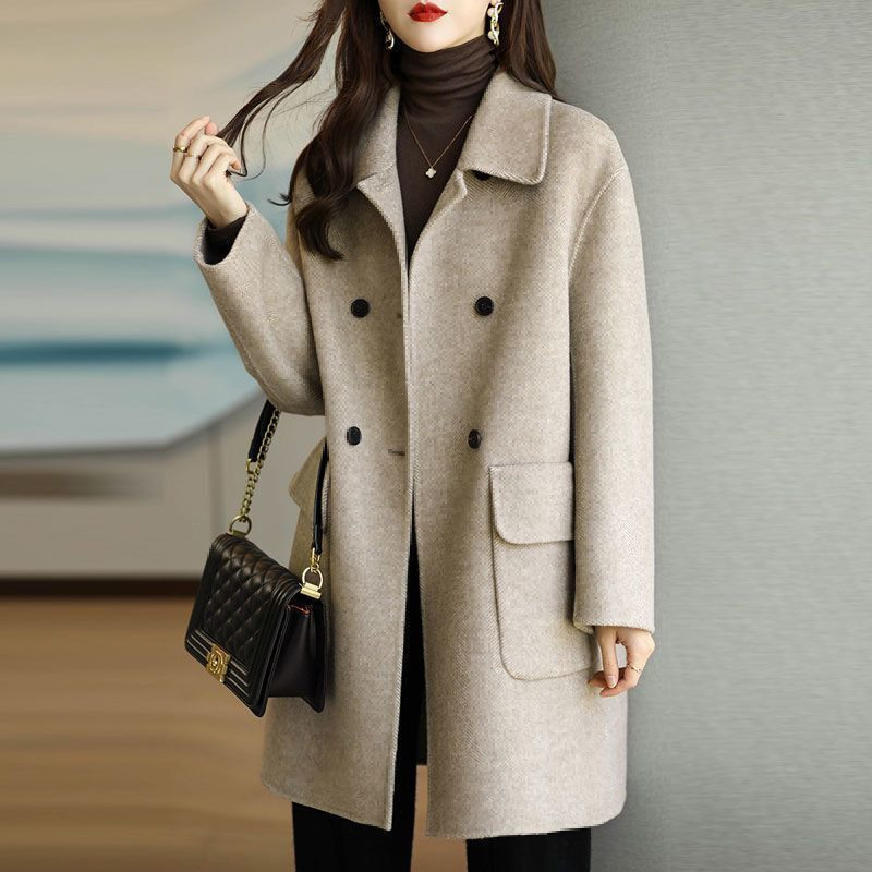 Autumn and winter thick warm and thin coat woolen coat
