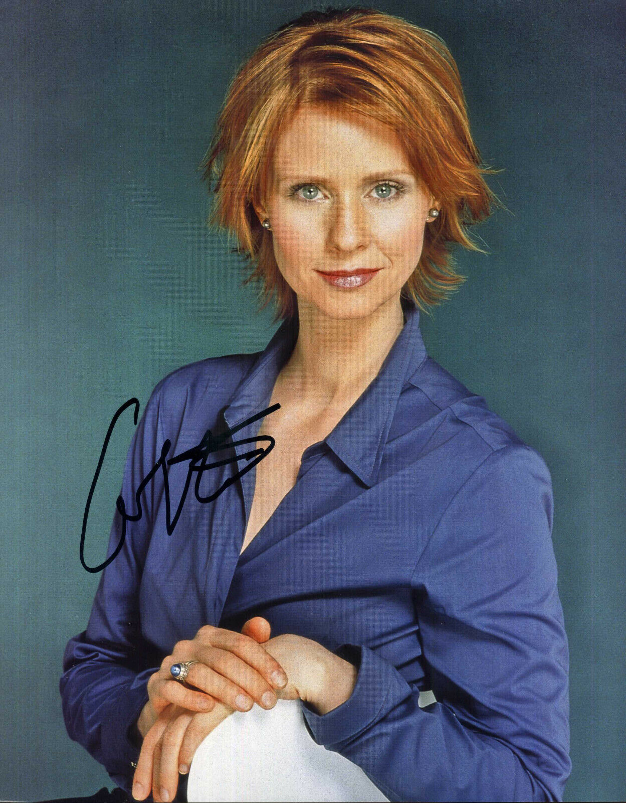 CYNTHIA NIXON Signed Sexy Photo Poster paintinggraph Film & TV Actress SEX IN THE CITY Preprint