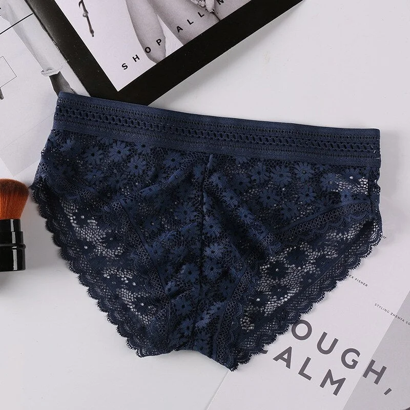 Sexy lace underwear women transparent panties ladies seamless panties sexy women underwear