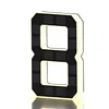 LED Illuminated Modern Address Sign Waterproof Personalized Solar Powered Address Number Dusk To Dawn Adhesive Or Screw Mount for Outside House Light Up Courtyard Hotel Bar
