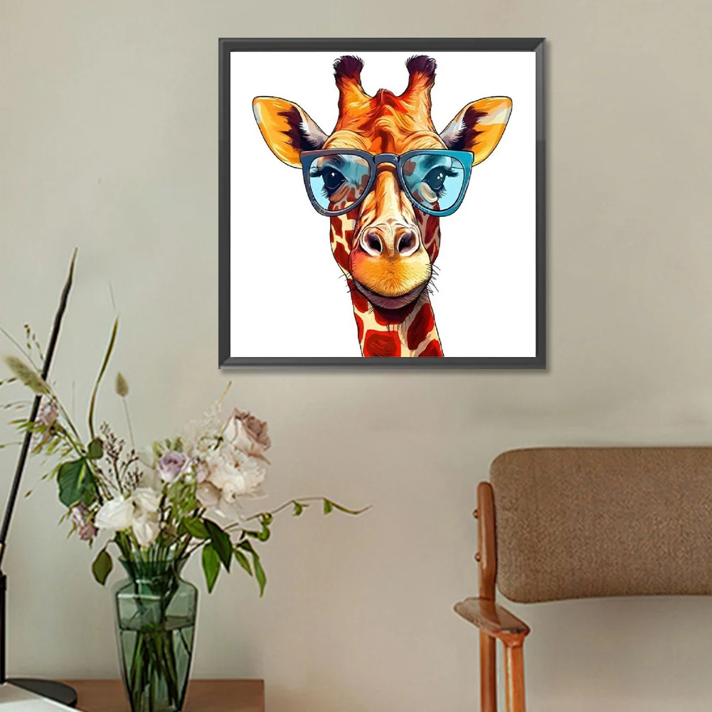 Diamond Painting - Full Round Drill - Giraffe(Canvas|30*30cm)