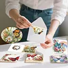 6Pcs Butterflies and Flowers DIY Diamond Painting Greeting Card Set with Envelopes Crystal Painting Art Greeting Cards for Beginner Adult Holiday Gifts
