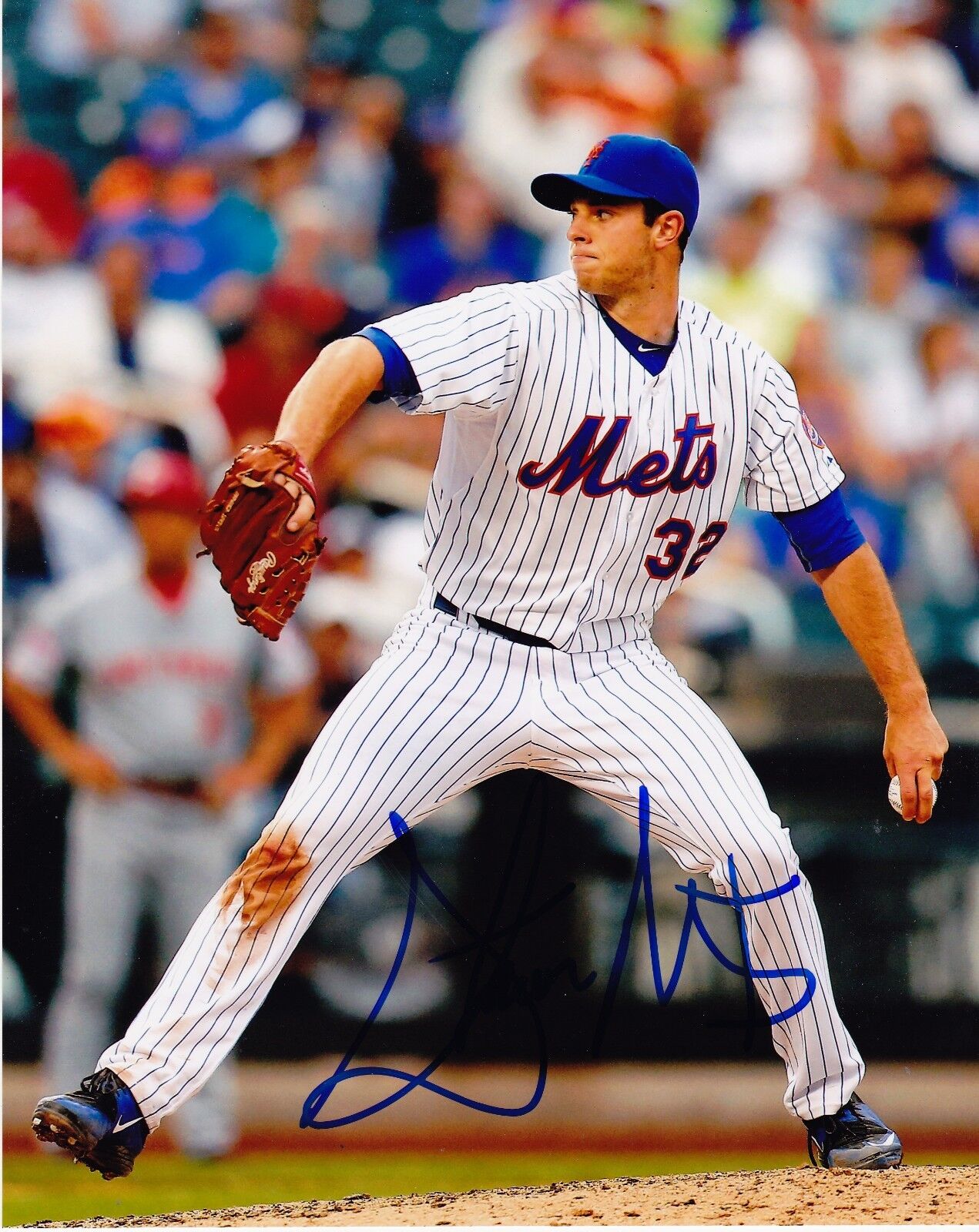 STEVEN MATZ NEW YORK METS ACTION SIGNED 8x10