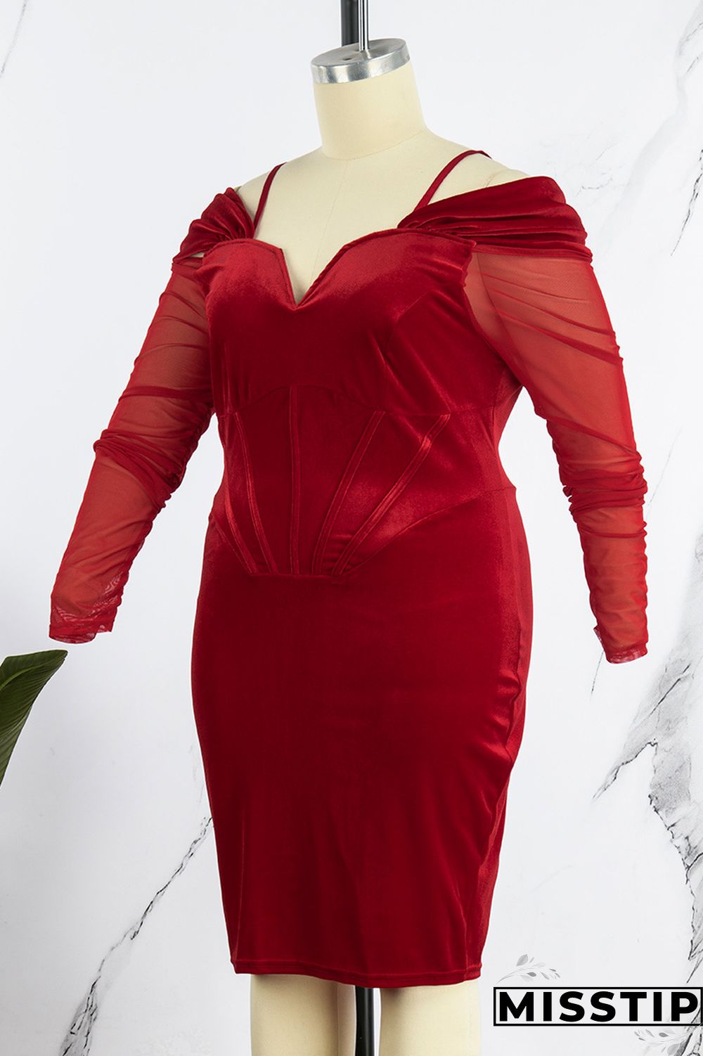 Green Sexy Casual Solid Patchwork Off the Shoulder Long Sleeve Plus Size Dresses