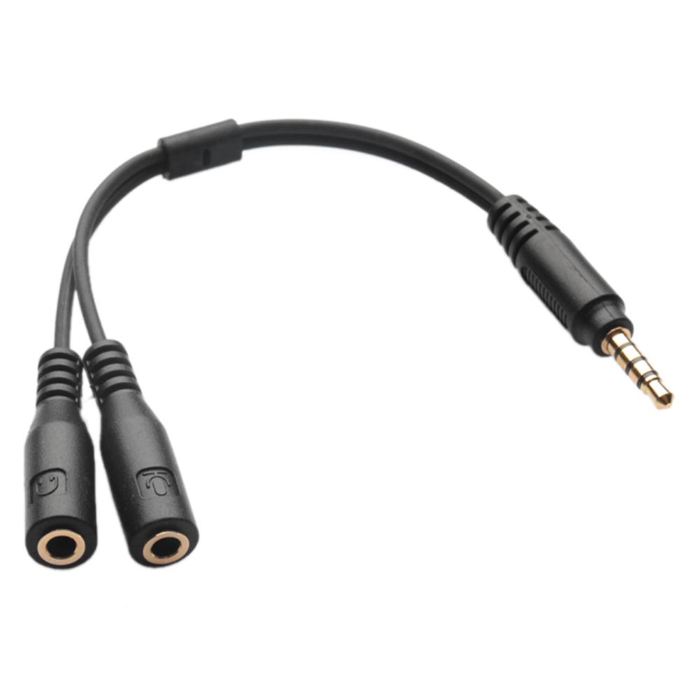

3.5mm Stereo Audio Male to 2 Female Headphone Mic Y Splitter Cable Adapter, 501 Original
